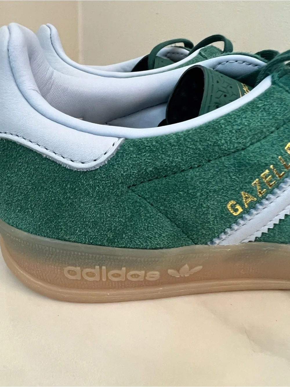 Adidas Gazelle Indoor Green Ice Blue Gum Sole Sneakers Women’s 6.5 NIB